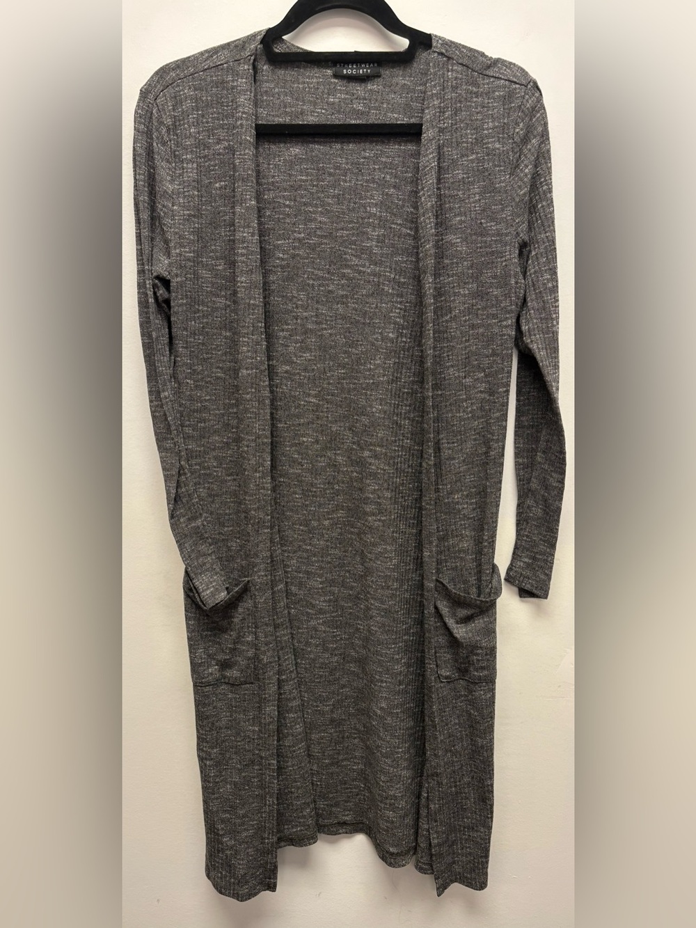 4 for $25 Streetwear Society Grey Longline Cardigan – Medium